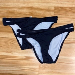 2 Black Bikini Bottoms
